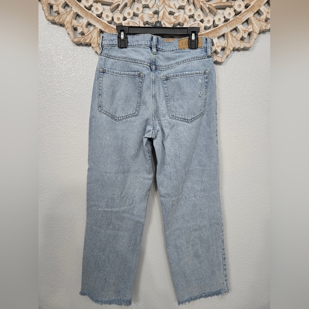 Pac Sun 90s Straight Light Blue Distressed Jeans - Picture 5 of 10